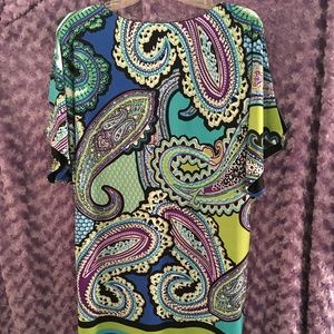 Emma F. Michele Multicolored Cold Shouldered Dress